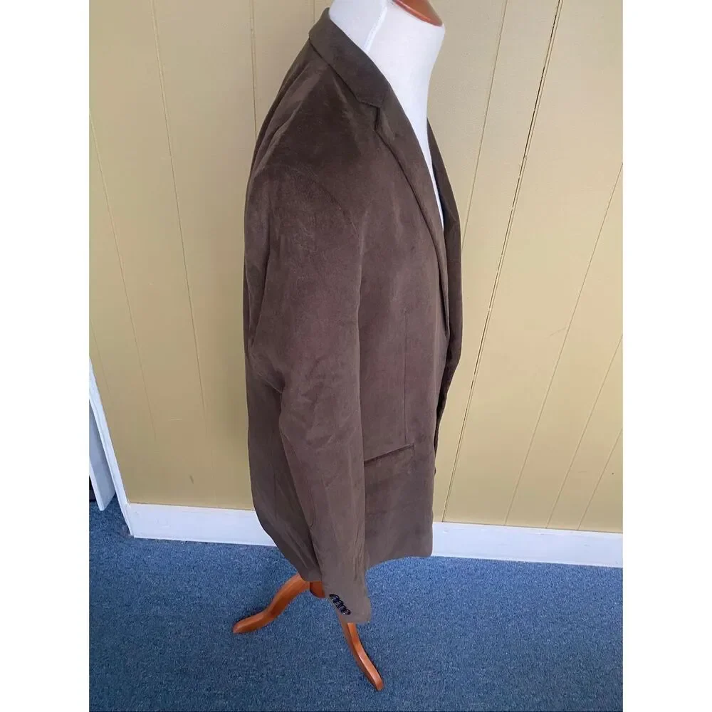 Ralph Lauren men 46XL 2 button corduroy blazer w/patch elbows brown